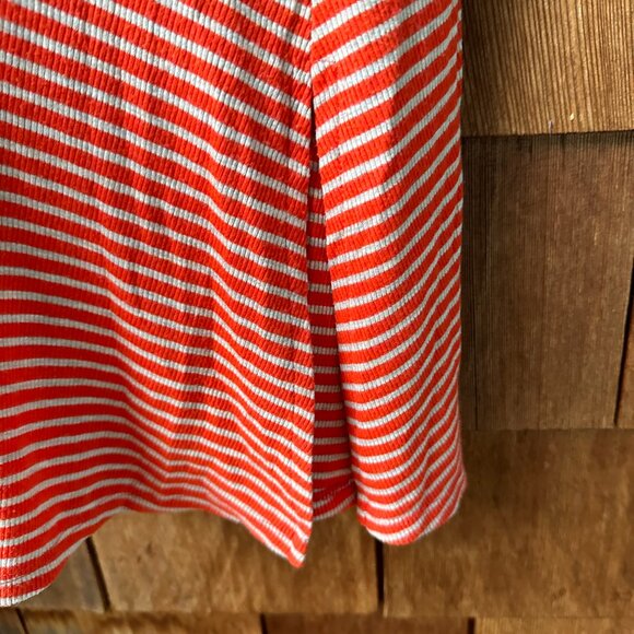 EUC Anthropologie Puella Orange Striped Sleeveless A-line Tunic in Large - Picture 9 of 10